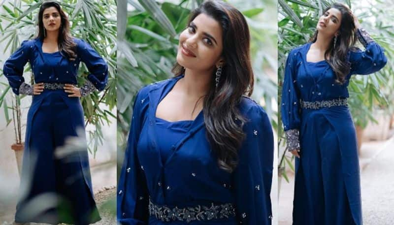 Actress Aishwarya Rajesh beautiful Photoshoot in blue dress NSK