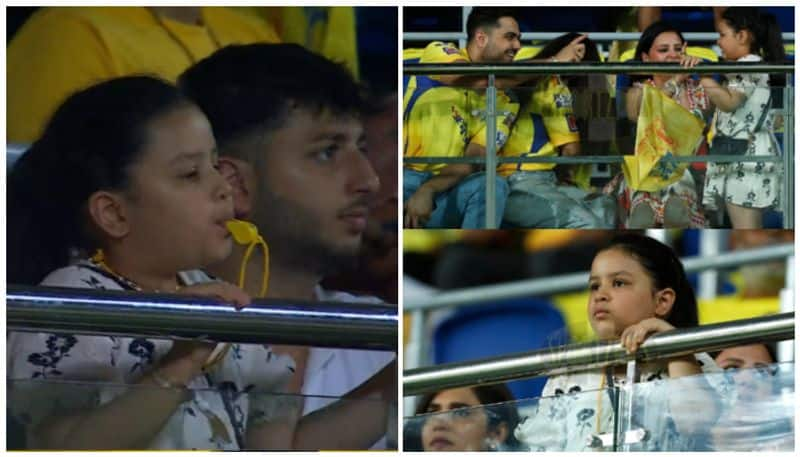 watch video ziva applauds dhoni when he hits sixes against khaleel ahmed saa