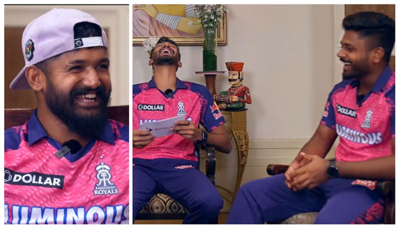 watch viral video sanju samson and devdutt laughing when km asif reveals his nick name saa