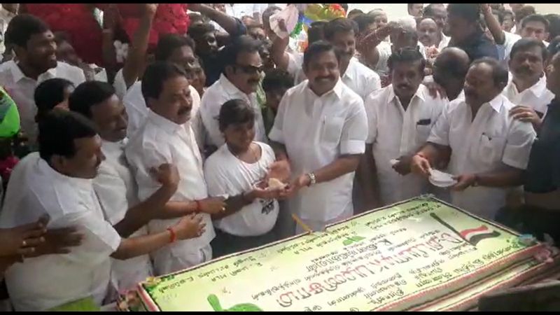 aiadmk general secretary edappadi palaniswami celebrate his 69th birthday in salem district