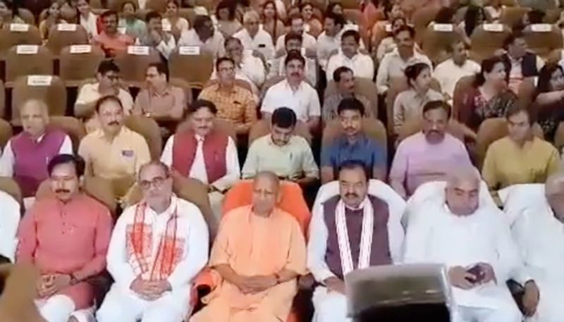 CM Yogi adityanath watches The Kerala story day after tax free announcement in Uttar Pradesh ckm