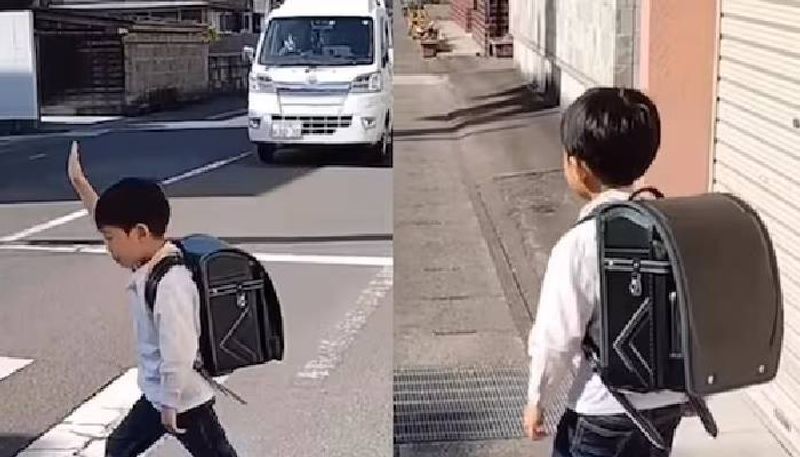 kid crossing road in Japan rlp