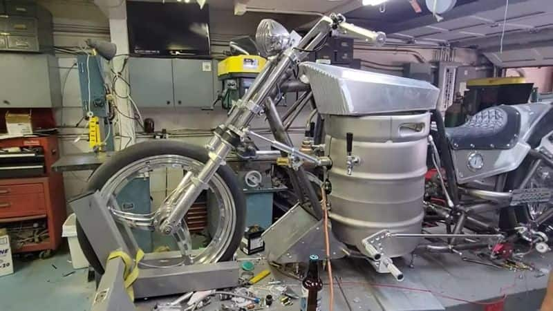 american invented motorcycle powered by beer