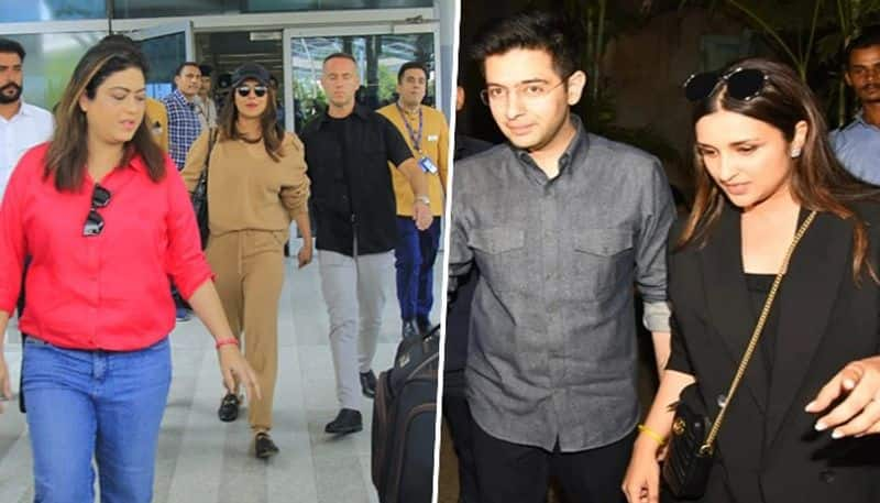 Priyanka Chopra reaches Delhi for Parineeti Chopra-Raghav Chadha Punjabi engagement ceremony (PICTURES) vma