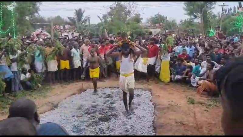 A large number of devotees participated in the temple festival held after 12 years in Ariyalur