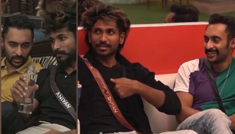 aniyan midhun and rinosh code language in bigg boss malayalam season 5 nrn 