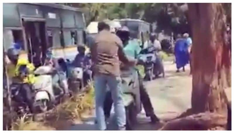 Bike riding on foot path in bengaluru video viral nbn