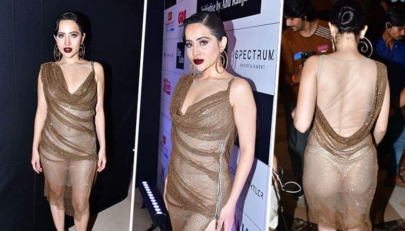 Photos Urfi Javed aka Uorfi in BOLD fishnet dress and gold thongs, shocks netizens again  RBA