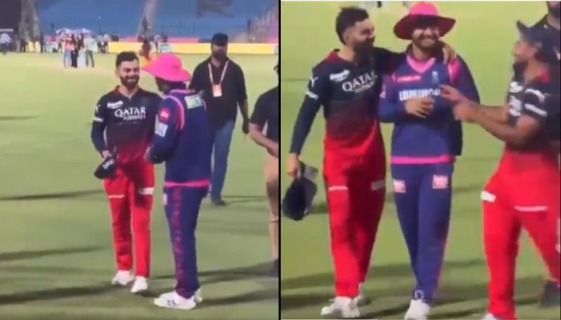 Watch Virat Kohli with Riyan Parag video goes viral in RR vs RCB IPL 2023 jje