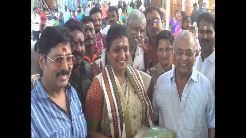 andhra pradesh tourist minister roja visit madurai meenakshi amman temple