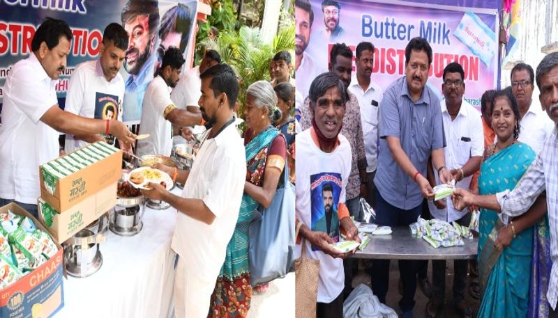 Ram Charan fans Distribute buttermilk in summer NSK