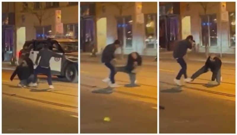 video of a man uses his pet python as a weapon during street fight goes viral bkg 