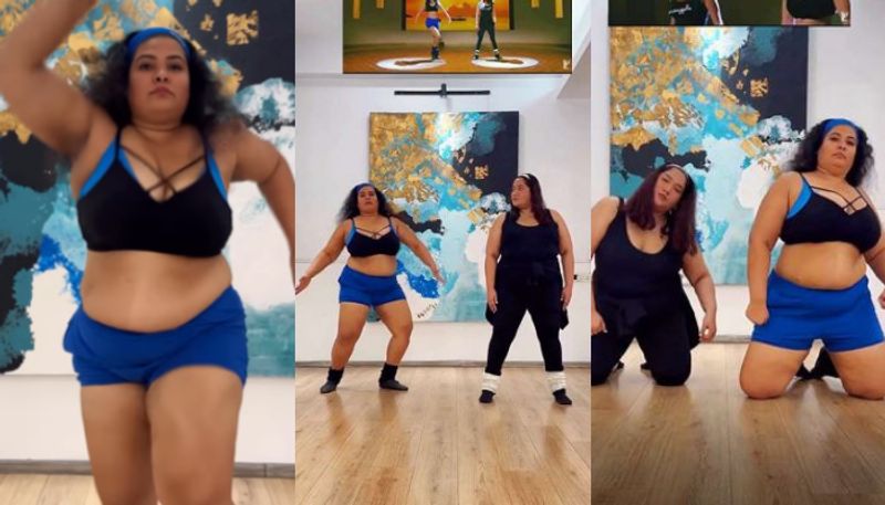 plus size influencer recreates Madhuri Dixit Karisma Kapoor Dance azn 