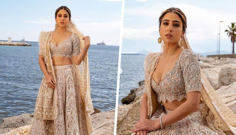 Cannes 2023: Sara Ali Khan kicked off her debut in desi style flaunting Abu Jani-Sandeep Khosla's lehenga RBA