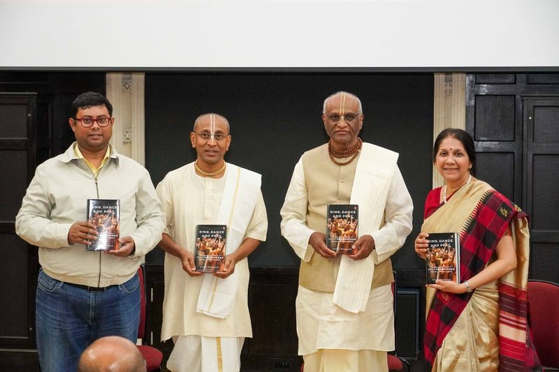 Sing Dance and Pray book releases in Uk By ISKCON Bengaluru skr