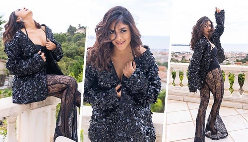 Cannes 2023: Mrunal Thakur shows off her sexy side in sheer black lace pantsuit (Photos) RBA