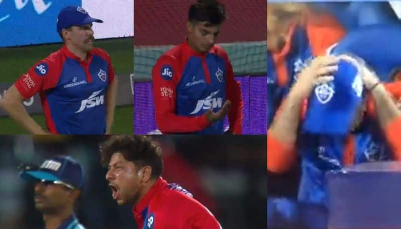 Ponting and Kuldeep Yadav in angry As DC fielders drops simple catches vs Punjab Kings gkc