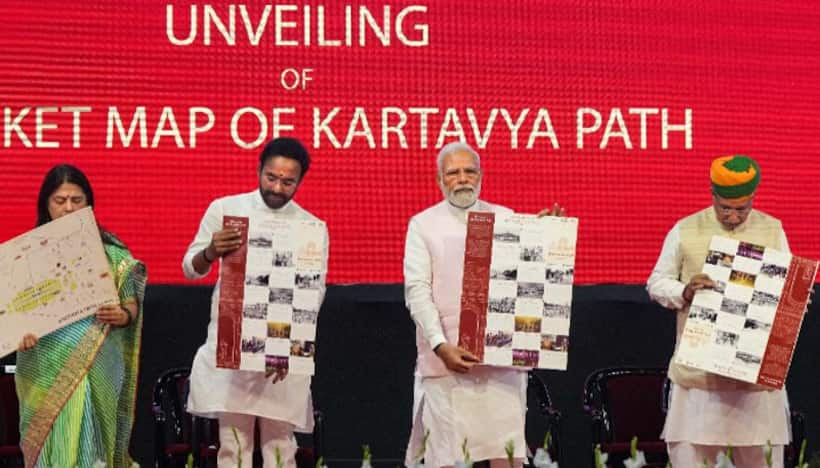 PM Modi releases pocket map of 'Kartavya Path'; Read Details