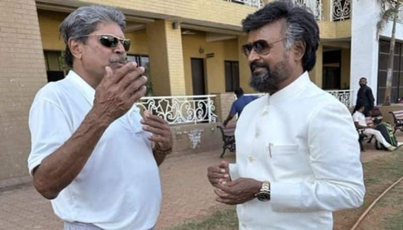 Rajinikanth shares pic with Kapil Dev from sets of Laal Salaam kvn