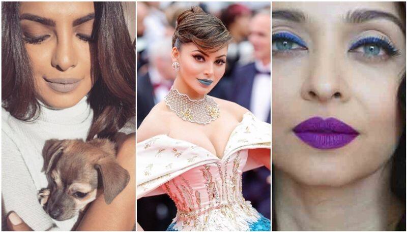 Aishwarya Rai Bachchan Urvashi Rautela Priyanka Chopra Actresses who unusual lip colours sgk