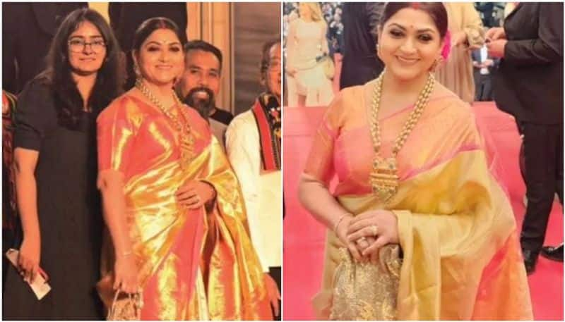 Kushboo Sundar wears Kanjivaram saree for Red Carpet in cannes 2023 sgk