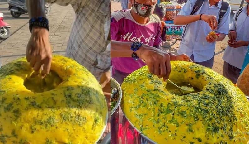 surat street vendor sells  volcano pani puri old video viral rse