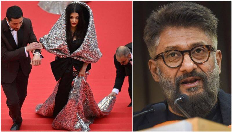 Vivek Agnihotri criticises costume slaves helping Aishwarya Rai with her dress at Cannes sgk