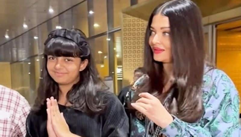 Aaradhya Bachchan gesture for the paps wins Fans sgk