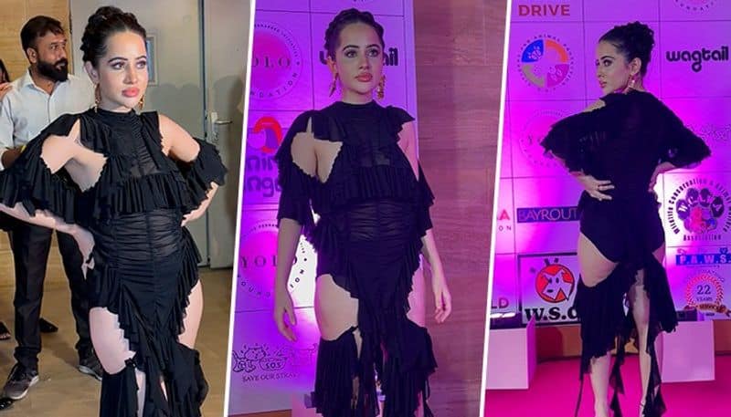 'Chindi bazar': Here's how netizens slammed Urfi Javed's black ruffled-cut out outfit (PICTURES) vma