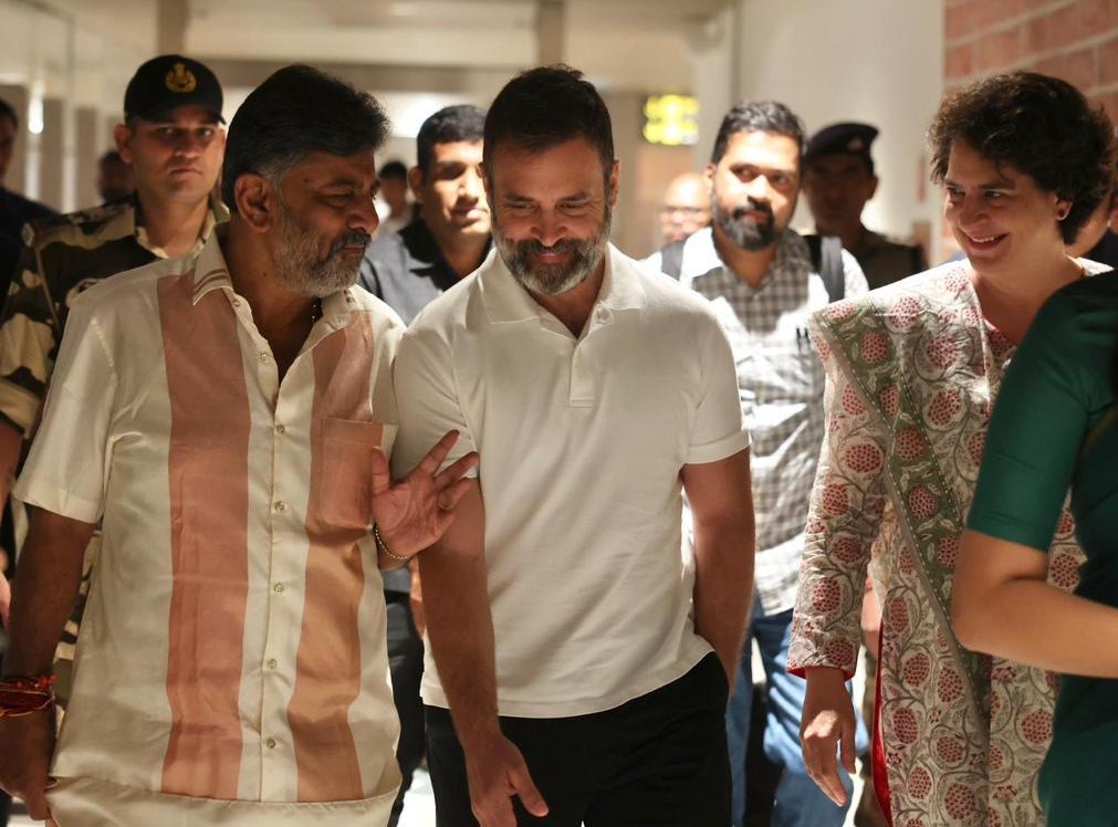 rahul priyanka dk shivkumar