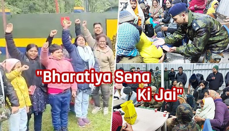 sikkim bharatiya sena ki jai indian army lauded for rescuing 500 stranded tourists from landslide-hit Chungthang watch snt