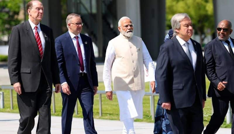 G7 Summit: PM Modi visits Hiroshima Peace Memorial Park in Japan; sports jacket made of recycled materials AJR