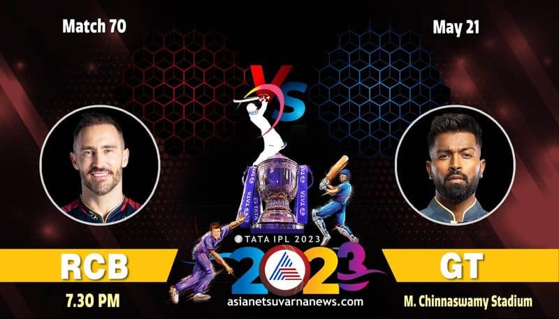 IPL 2023 Royal Challengers Bangalore take on Gujarat Titans Challenge at Chinnaswamy Stadium kvn