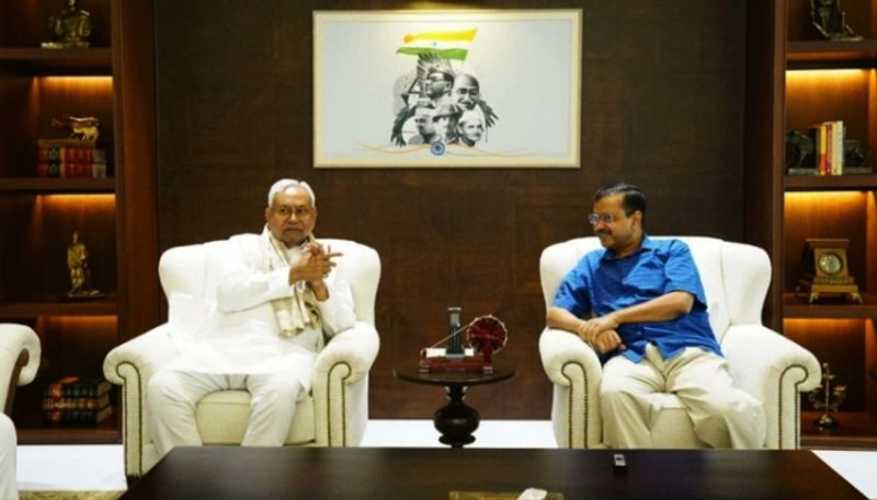 Bihar CM meet delhi CM Arvind Kejriwal Ahead of 2024 lok sabha election plan for a alliance to fight against BJp CKM