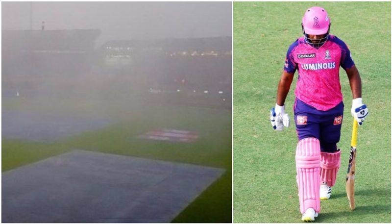 Rajasthan Royals lost the hope after heavy rain in bengaluru saa