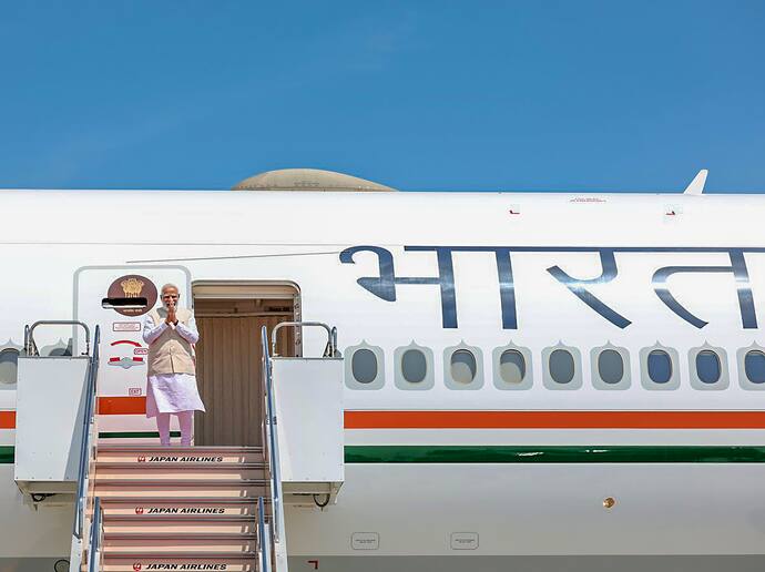 Prime Minister Narendra Modi emplanes for Papua New Guinea