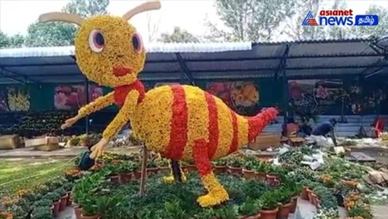 Summer festival in Yercaud! - Tourists enjoying the colorful flower exhibition!