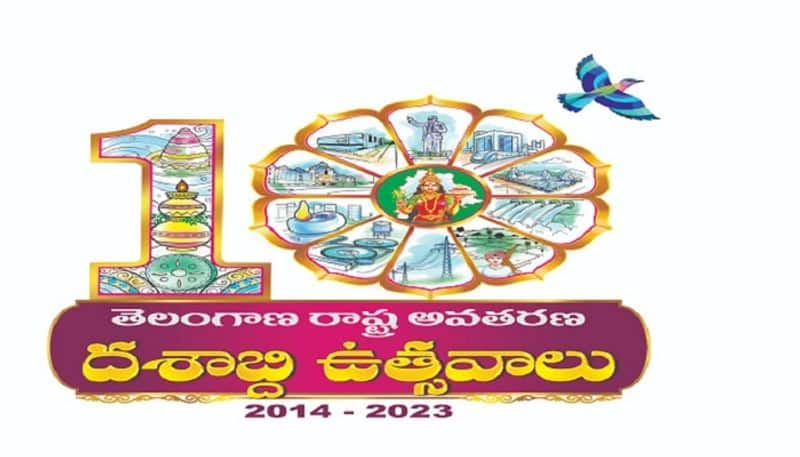 KCR unveiled the official logo of Telangana State Tenth Formation Day fete - bsb 