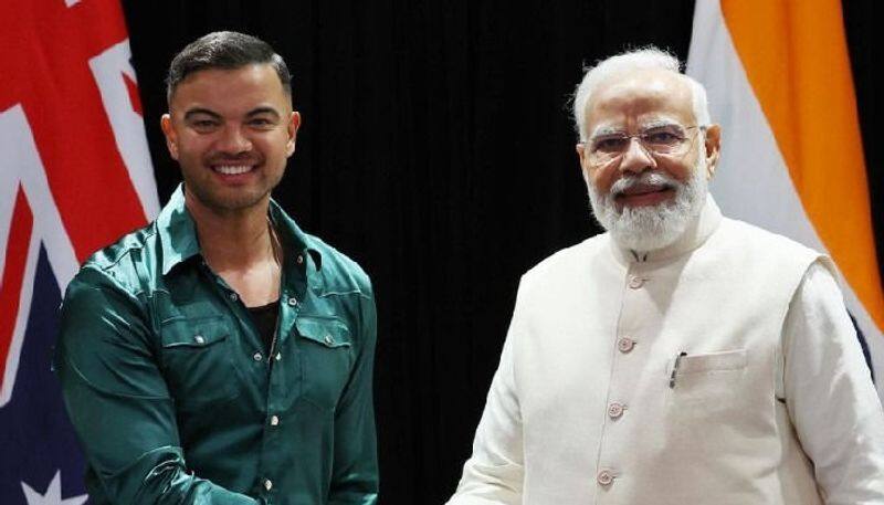 PM Modi in Australia: PM Modi shows 'Naatu Naatu' video to Australian singer Guy Sebastian