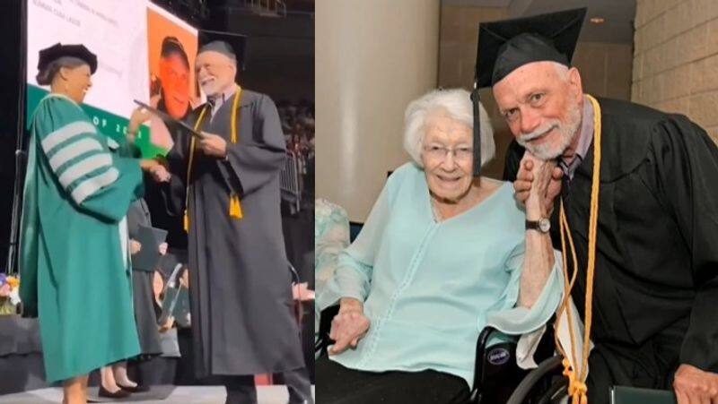 American Man proved age is just number got College degree at age 72 his 99 year old mother witnessed special moment akb