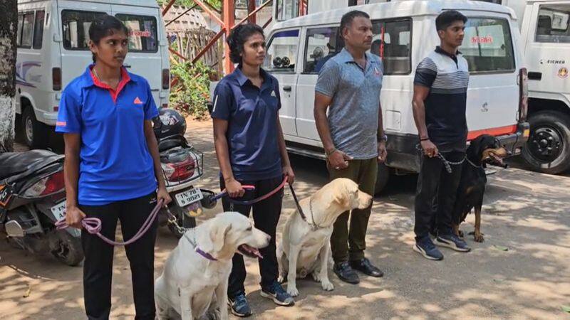 For the first time in Tamil Nadu women have been appointed as trainers for police sniffer dogs in coimbatore