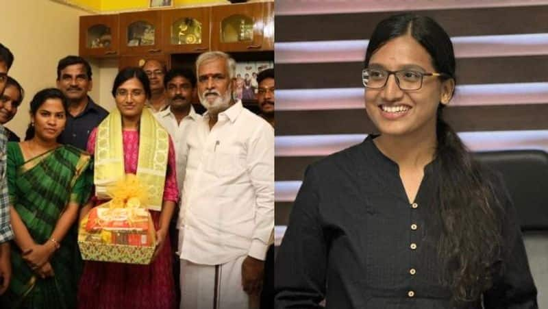 Gee gee is the first student in Tamil Nadu in UPSC examination