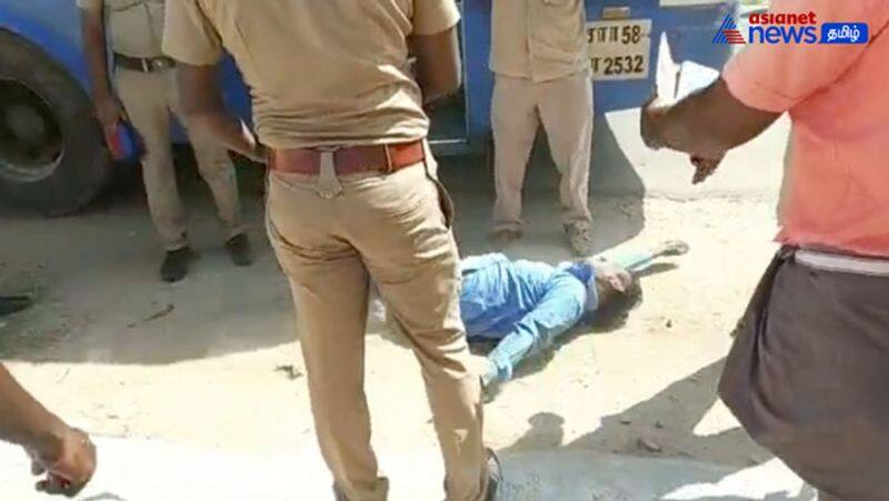 The clash between passengers in a government bus near Nanguneri