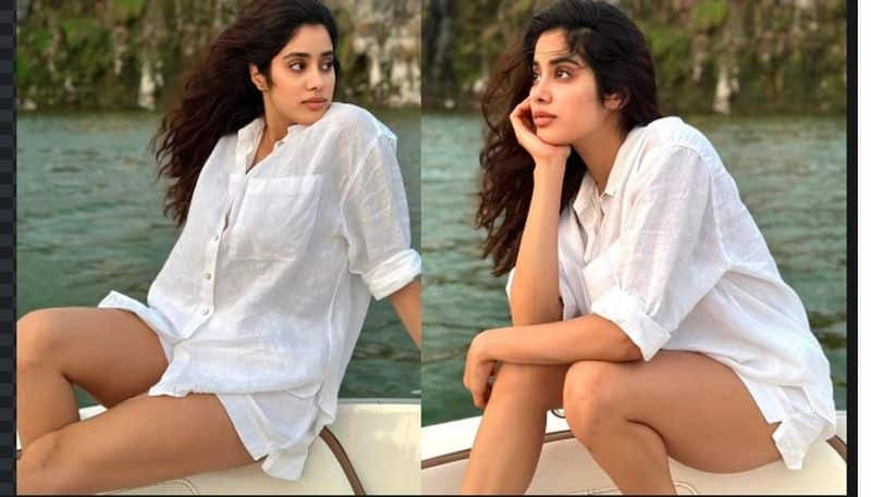 janhvi kapoor enjoying her vacation on boat trip and shows off her no makeup gvd