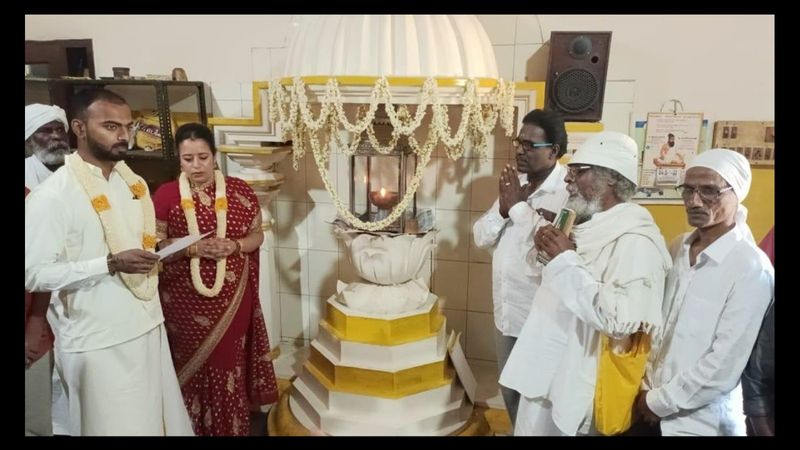 puducherry man ties thali algerian woman in vallalar tradition