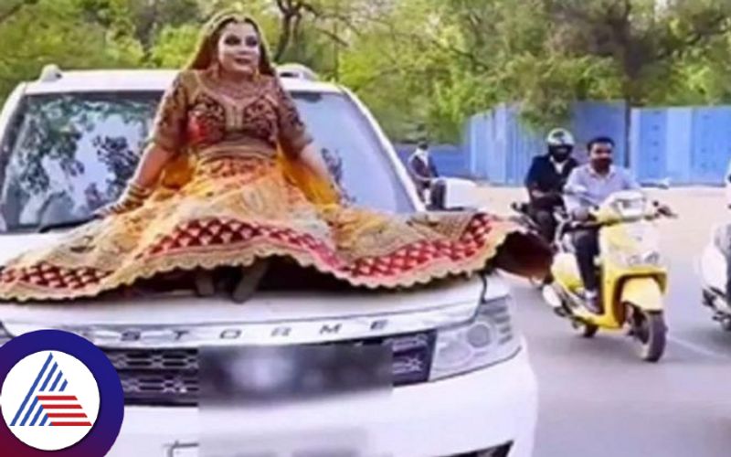 UP bride fined over Rs 15,000 for riding on top of a moving SUV; video goes viral Vin