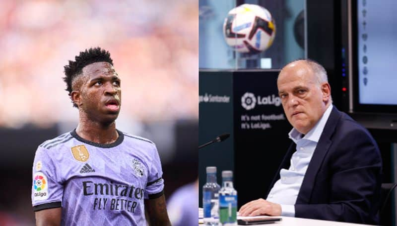 La Liga president Javier Tebas apologises to Vinicius Junior jje