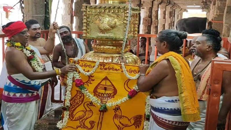 Vaikasi Visakha Festival at Palani periiyanayaki Amman Temple! - Start with flag raising!