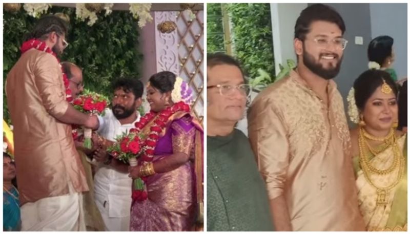 Hareesh Peradi's son Vishnu ties the knot in Kochi vvk