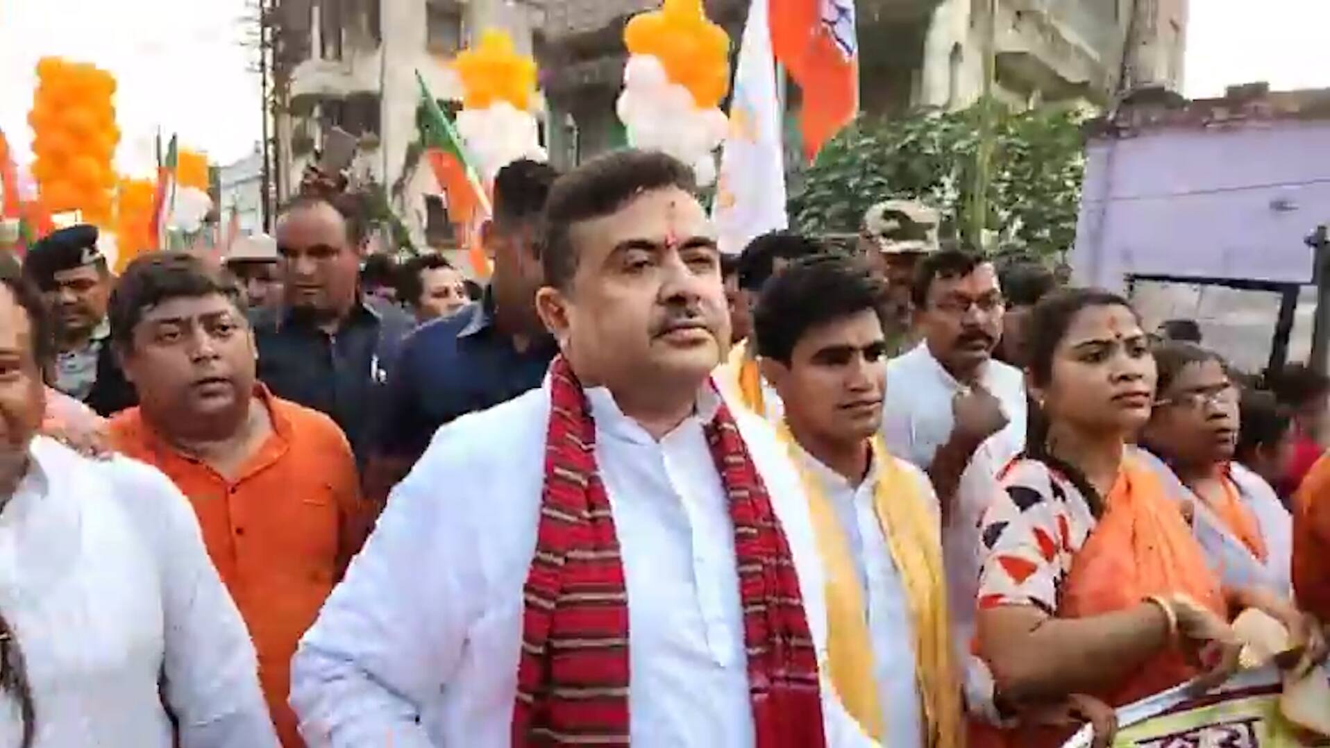 BJP leading the fight against TMC in West Bengal says suvendu Adhikari 
